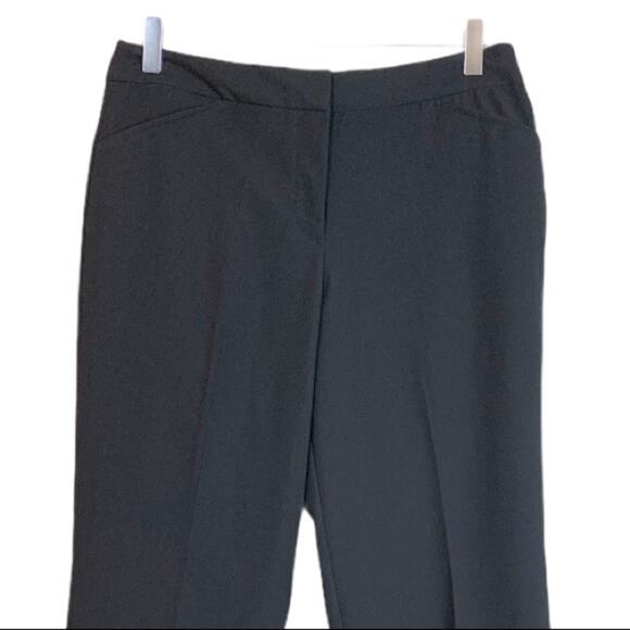Nicole Miller New Black Career Pants Flat Front Classic Trousers Women's Size 6 - Picture 4 of 11